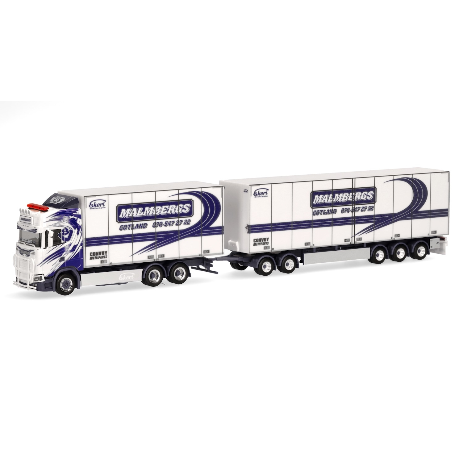 317290 - Herpa - Scania CS Highline swedish box truck 3/5axle "Malmbergs Akeri" SW