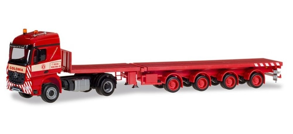 309653 - Herpa - Mercedes-Benz Arocs 4x4 StreamSpace Teletrailer-Sattelzug "Colonia"