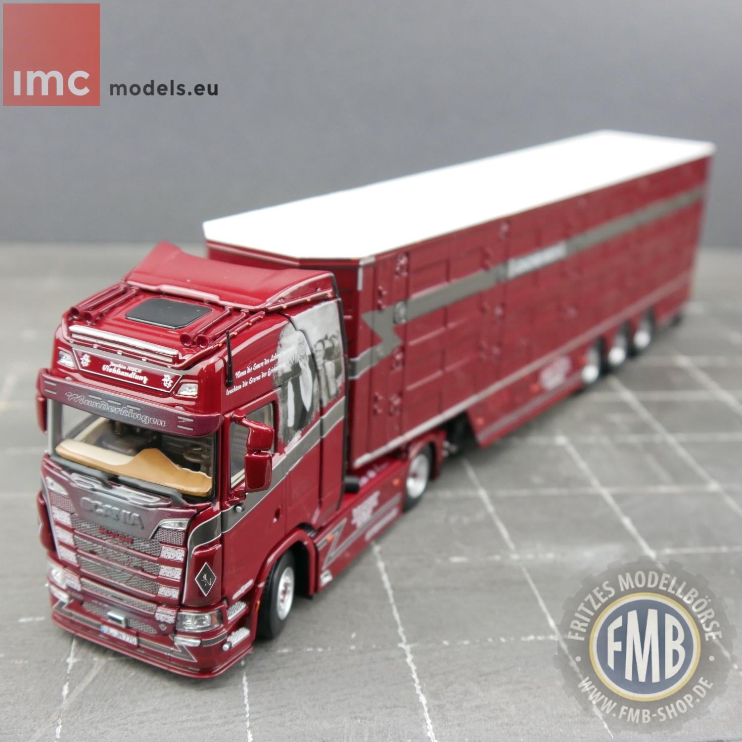 31-0266 - IMC -  Scania S 650 4x2 mit 3achs Tiertransportauflieger - Nisch - D -