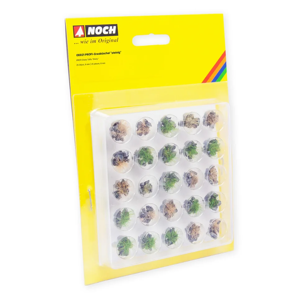 06921 - NOCH - PROFI Grass Tufts - Stony - 25 pieces