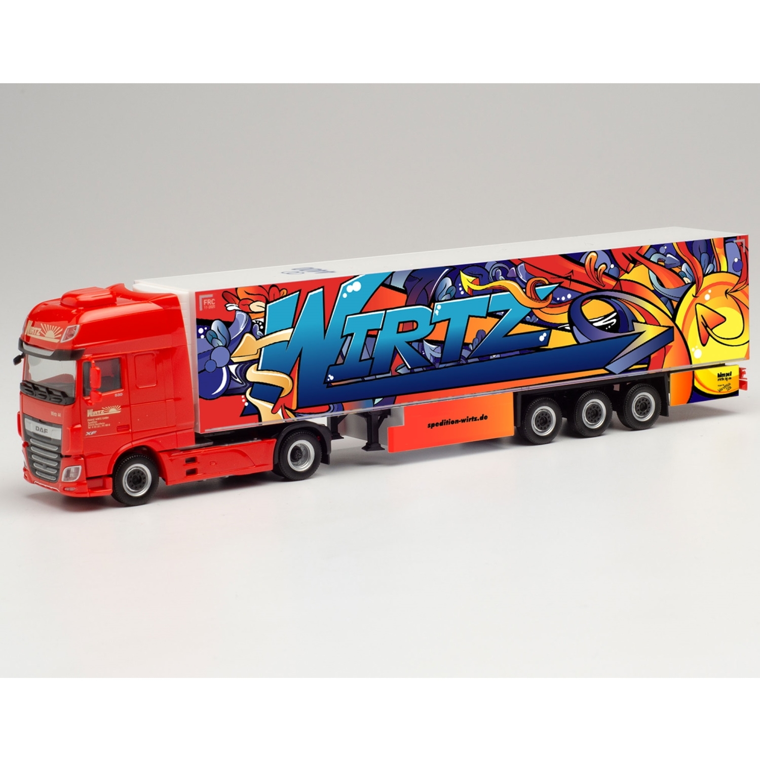 313995 - Herpa - DAF XF SSC Kühlkoffer-Sattelzug "Spedition Wirtz, Bornheim"