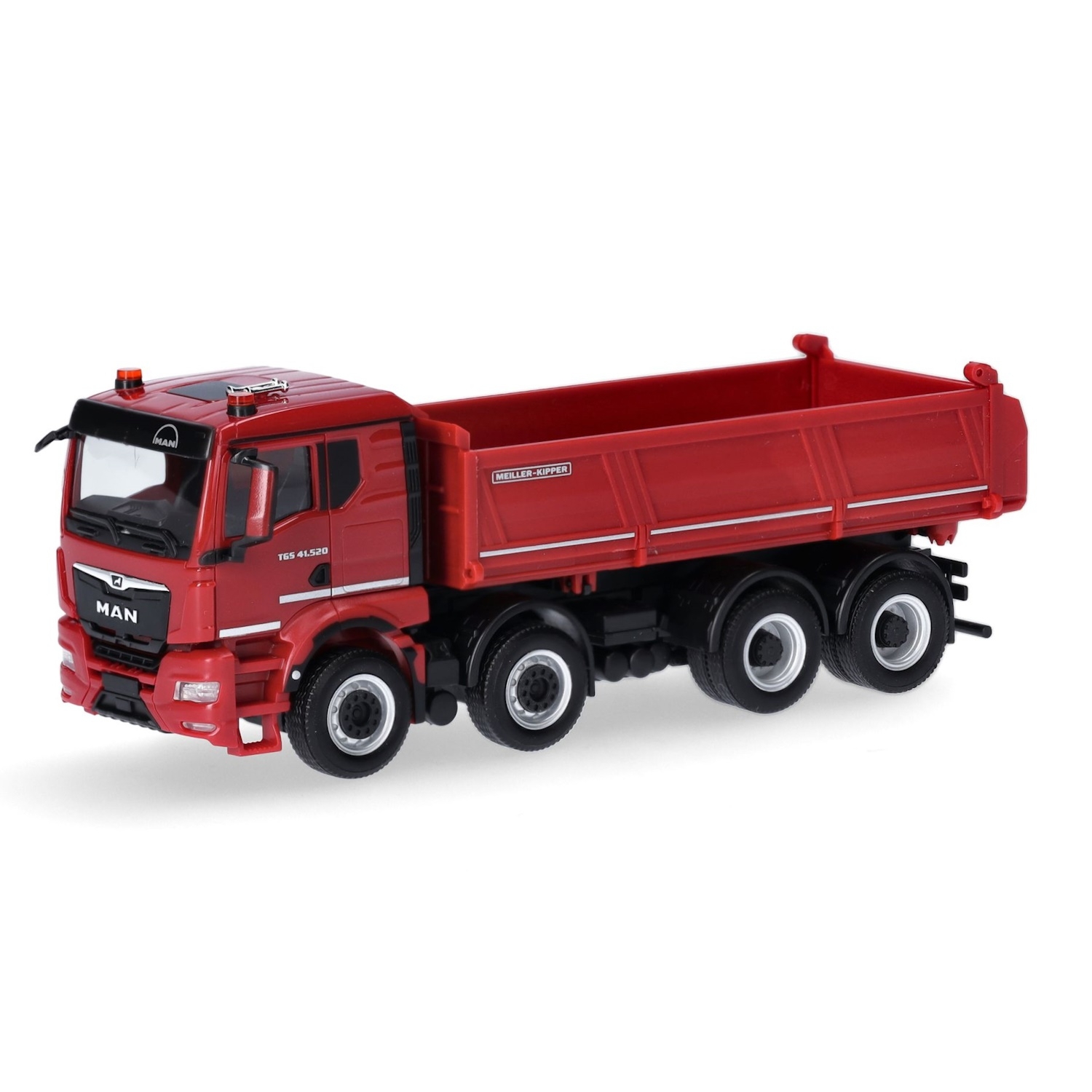 956734 - Herpa - MAN TGS TN 41.520 8x4 Meiller 3-way tipper, ruby red