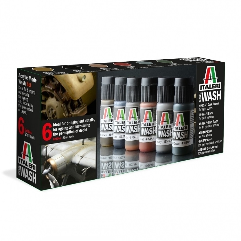 448 - Italeri - Acrylfarben Model Wash Set