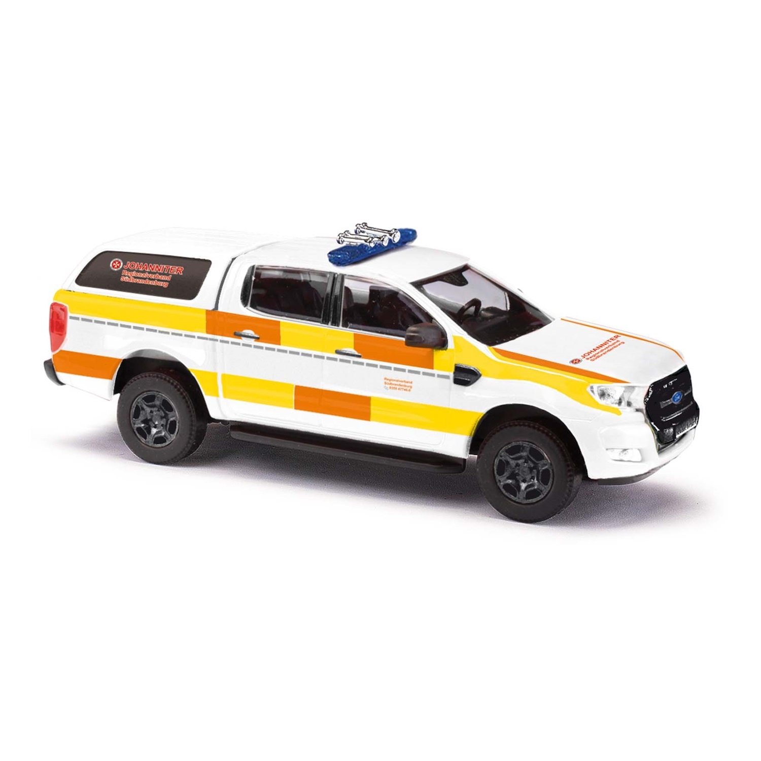 52841 - Busch - Ford Ranger `16 with hardtop  commad car "Johanniter Cottbus"