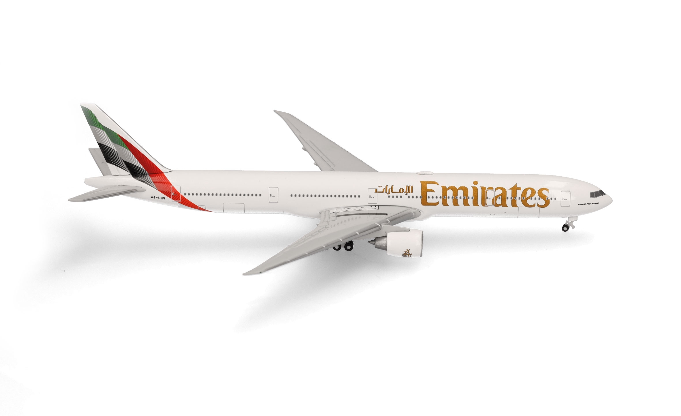 537674 - Herpa Wings - Emirates Boeing 777-300ER new 2023 colors - A6-ENV -