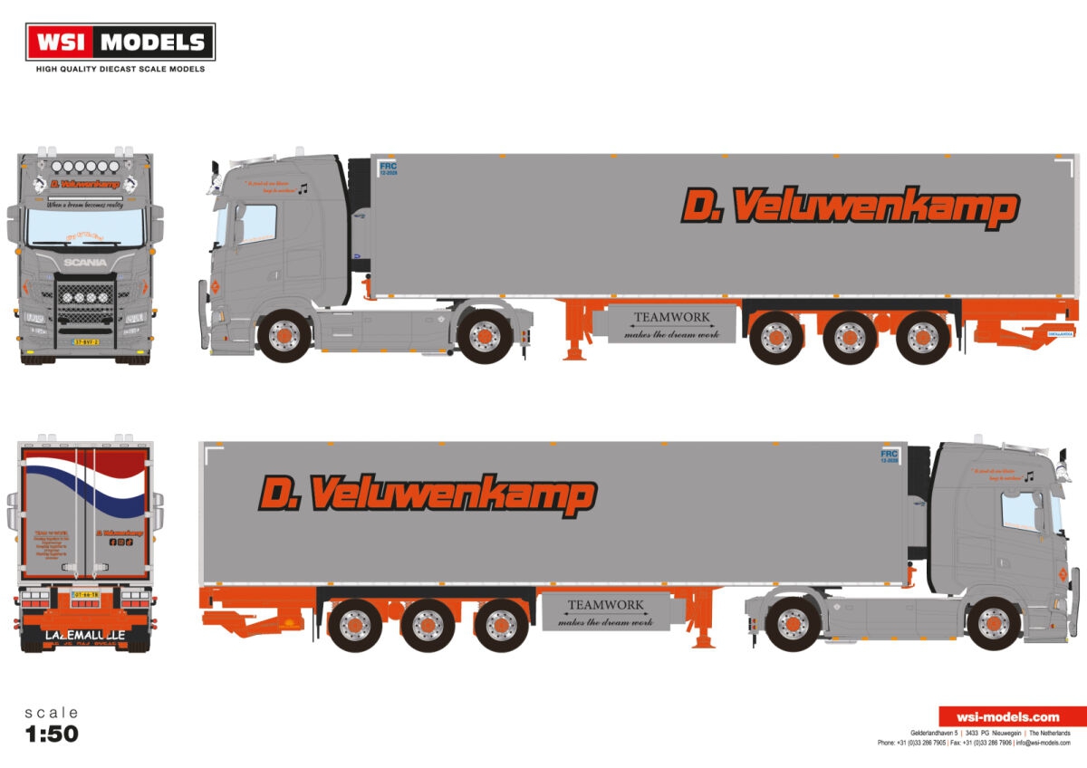 01-4309 - WSI - Scania S HL 4x2 mit 3achs Kühlauflieger - D. Veluwenkamp Int. Transport B.V. - NL -