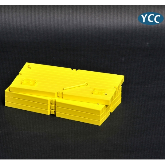 YC606-1016 - YCC Models - support / base plates 500-1200t in yellow 4 pieces - 9x4,85cm