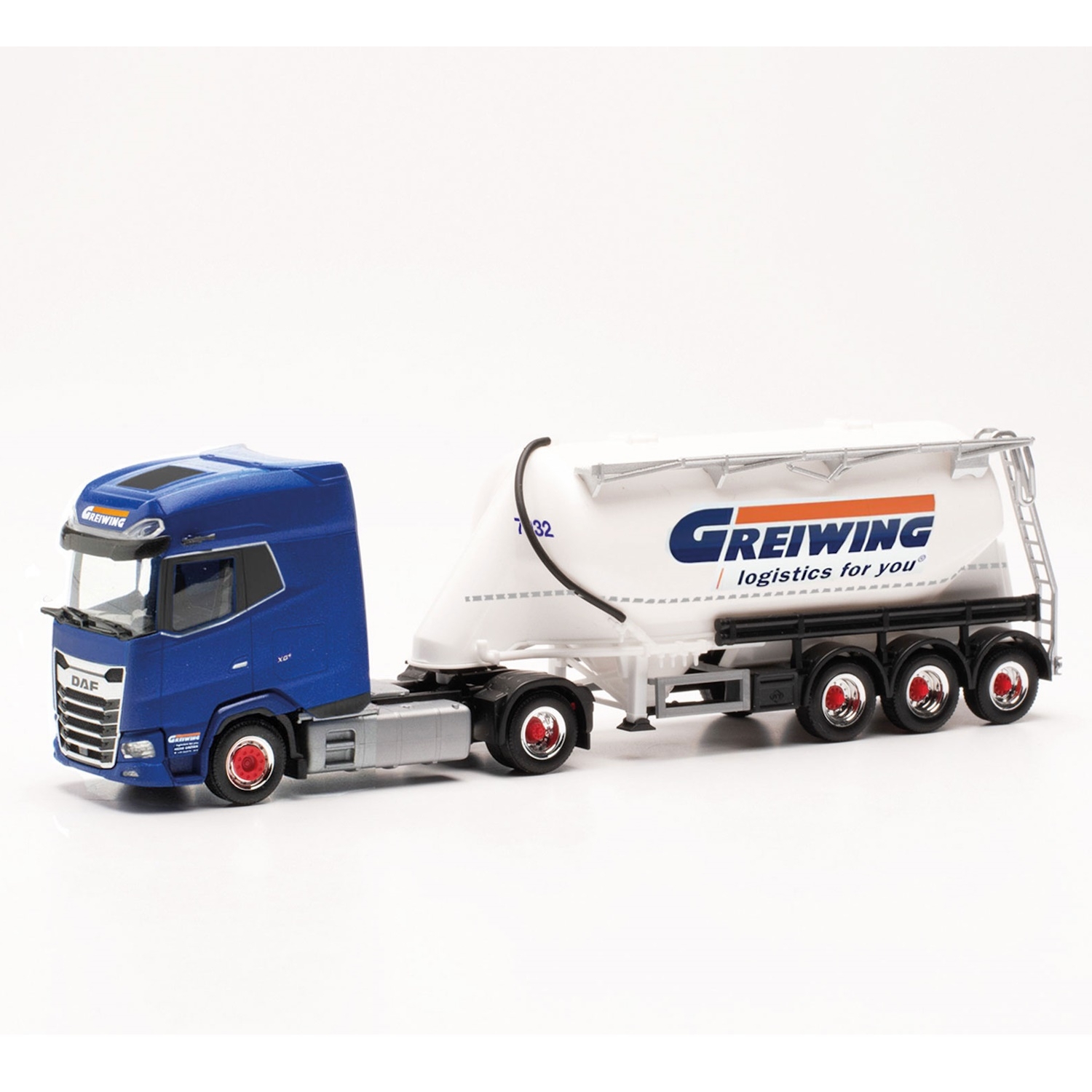 316811 - Herpa - DAF XG+ with 35m³ bulk trailer "Greiwing"