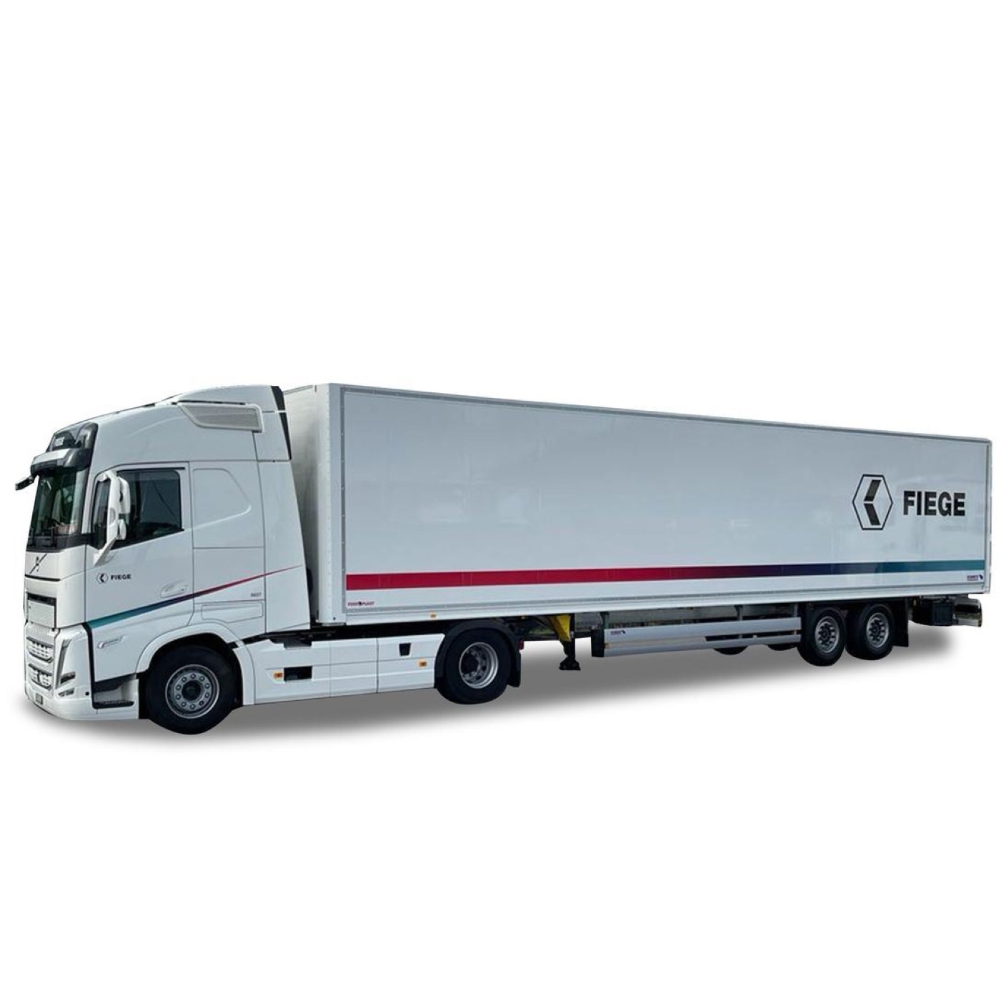 955676 - Herpa - Volvo FH5 Globetrotter 4x2 with box semitrailer "Fiege Logistik" CH