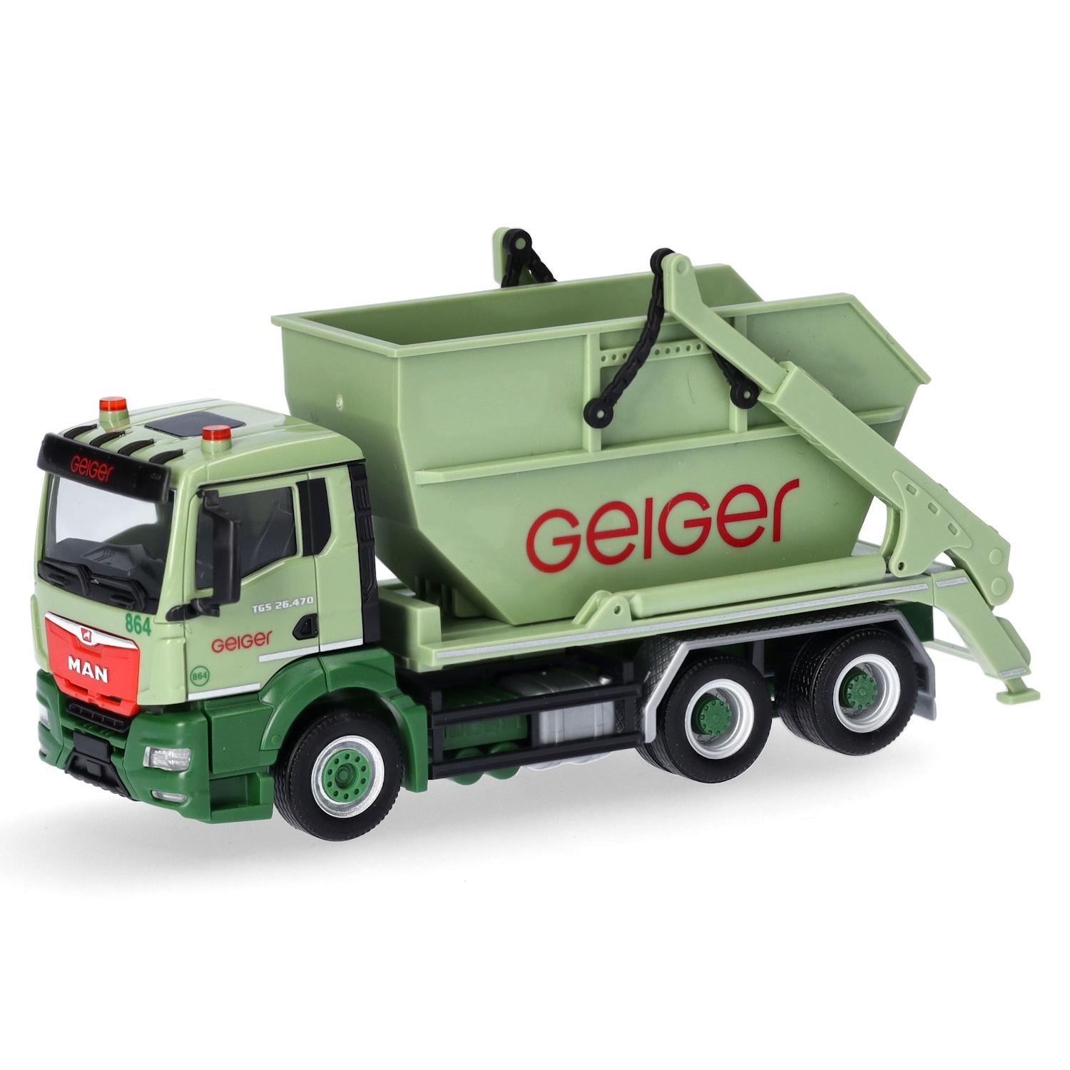 317849 - Herpa - MAN TGS NN 6x2 Meiller AK16 Absetzkipper "Geiger"