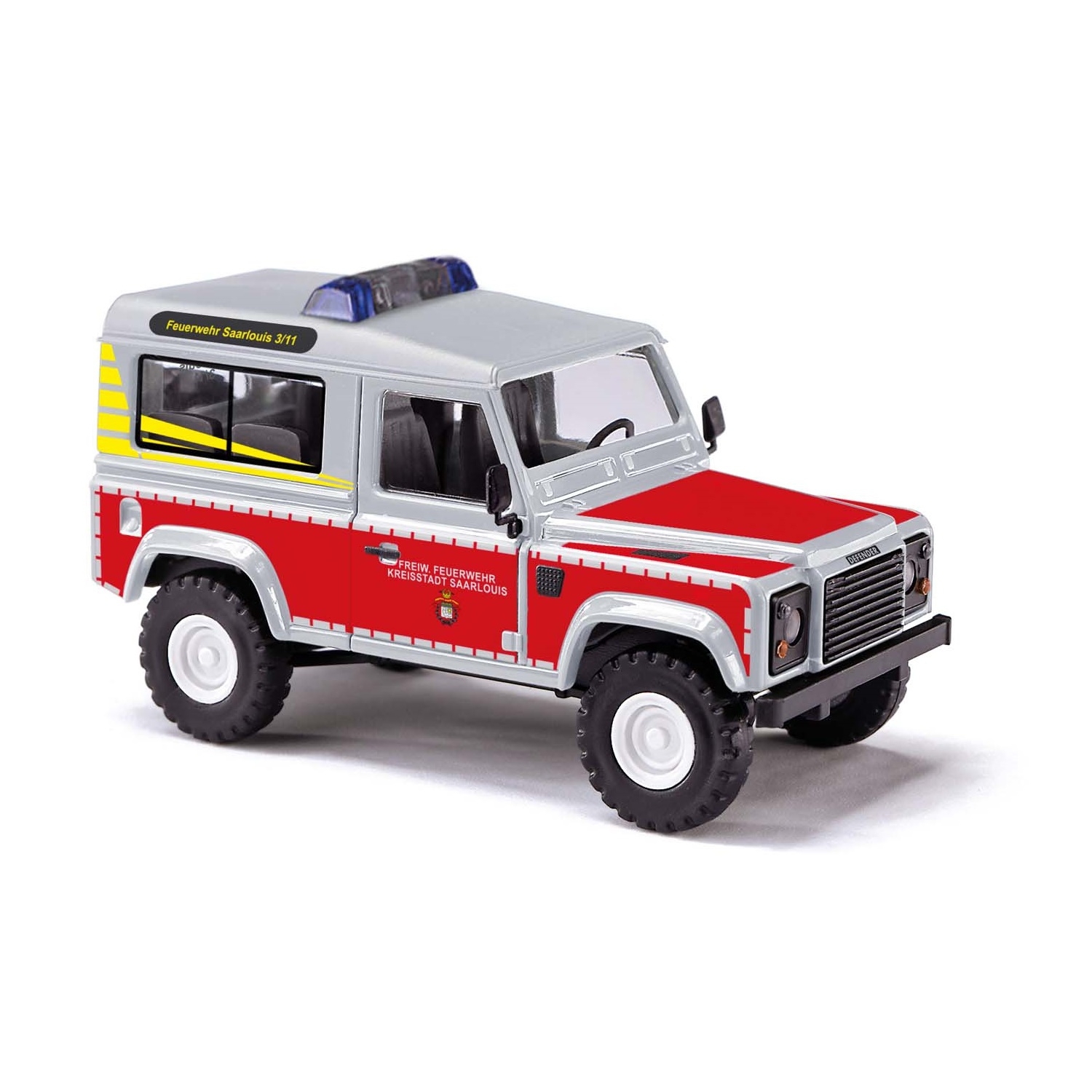 54312 - Busch - Land Rover Defender 90 `1983  "Feuerwehr Saarluis"