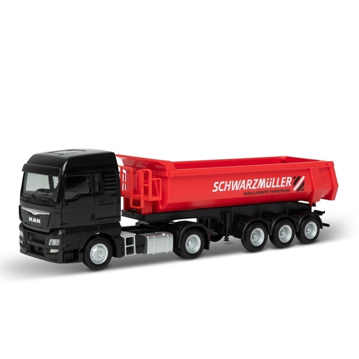 120425 - Herpa -  MAN TGX XLX with 3axle tipp trailer - Schwarzmüller