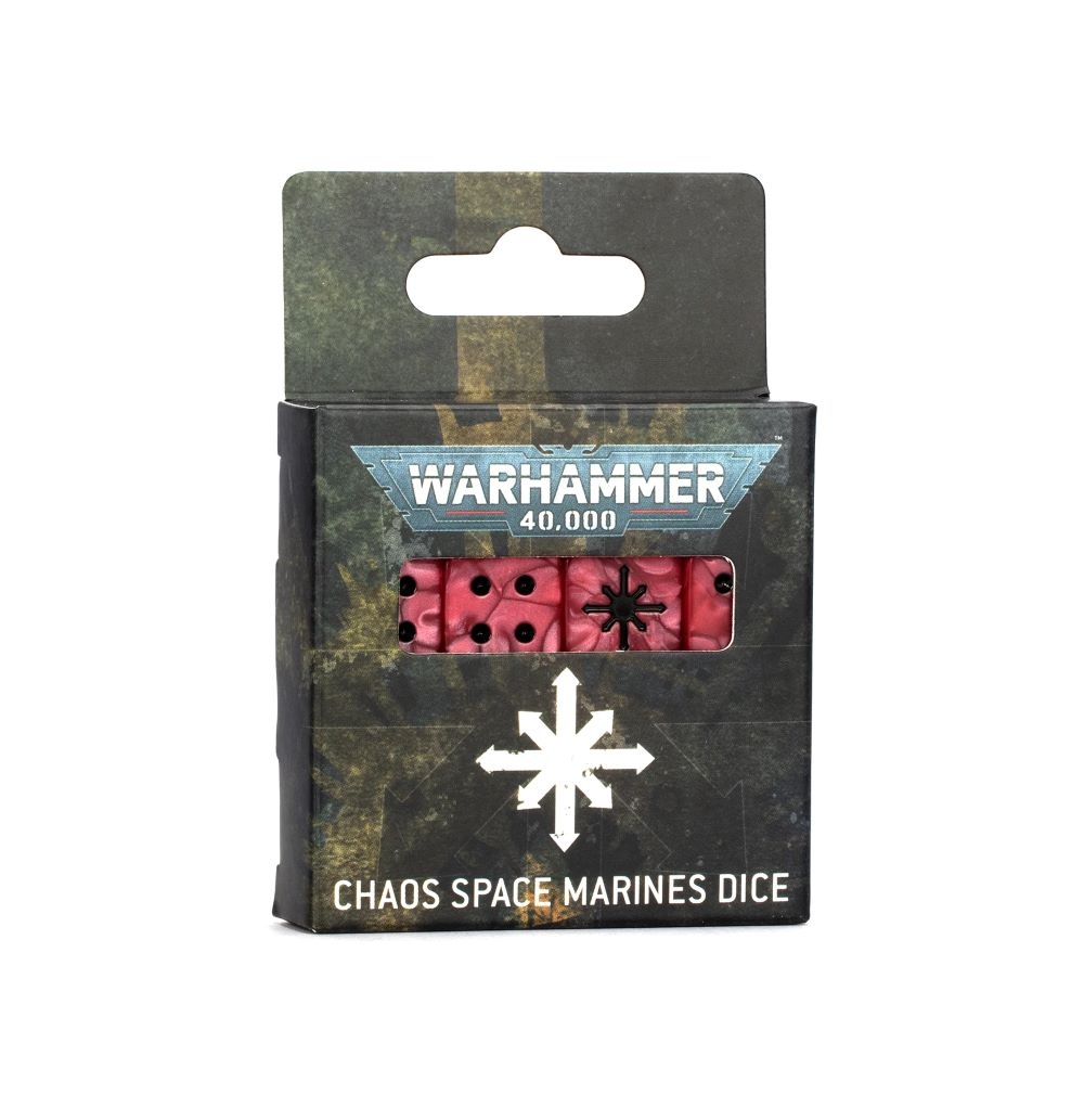 86-62 - Warhammer 40.000 - CHAOS SPACE MARINES - Dice Set - Tabletop