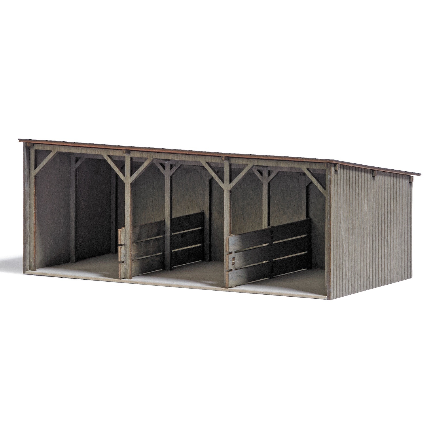 1899 - Busch - Shelter made from real wood (BxDxH: 123x65x46mm)