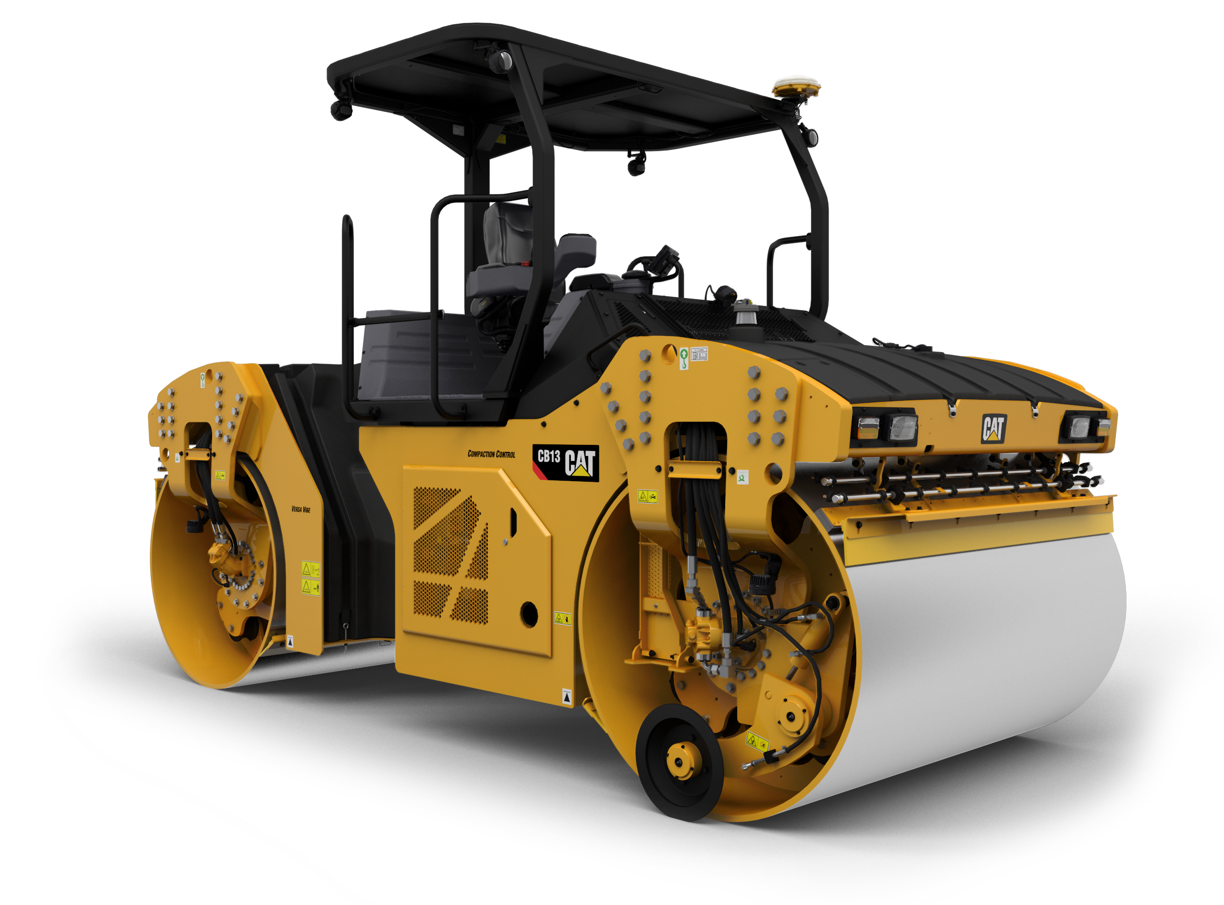 85594 - Diecast Masters - CAT CB-13 tandem vibratory roller with ROPS