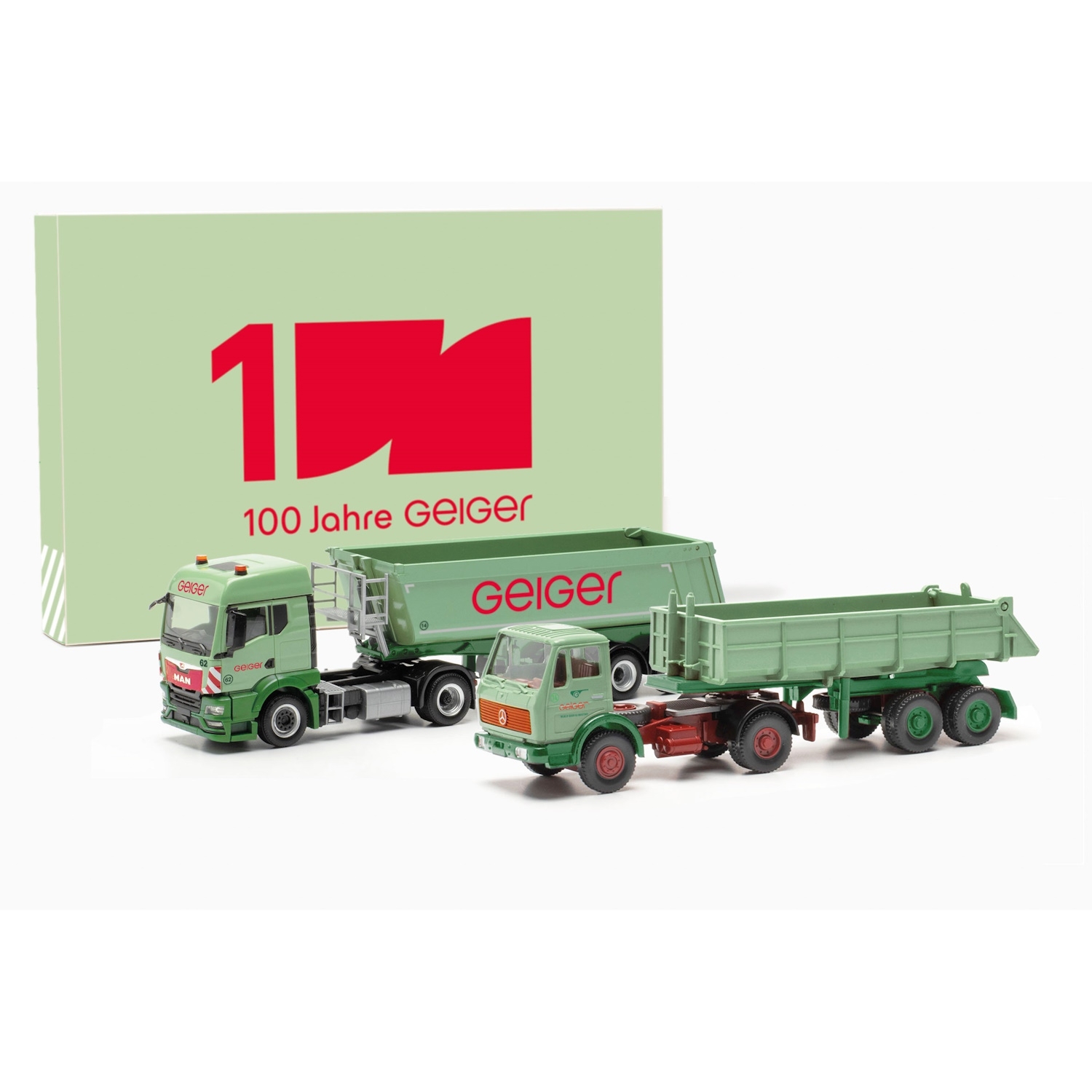 316699 - Herpa / Wiking - Kipper-Set "100 Jahre Geiger"