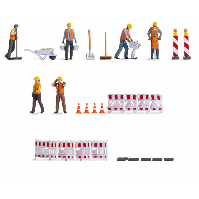 16262 - NOCH - Themed Set - road works - Figures ( 6 pieces with accessoires )