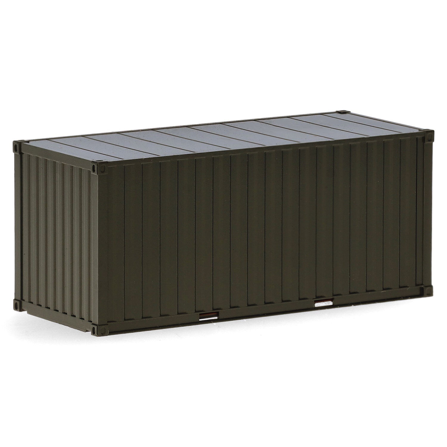 747134 - Herpa - 20ft Container "Bundesheer" braungrau unbedruckt - 2 Stück