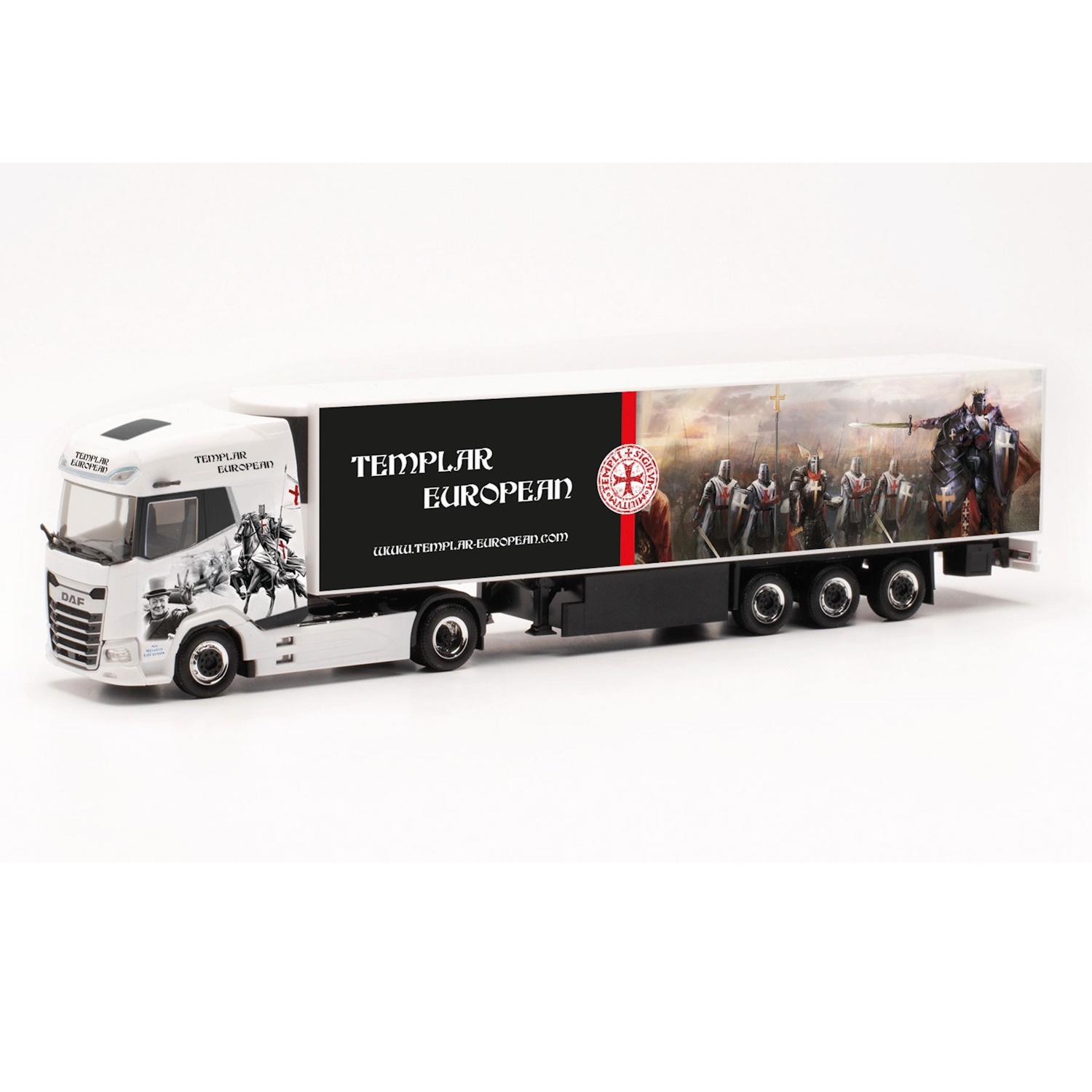 316873 - Herpa - DAF XG+ with reefer box trailer "Templar European" PL