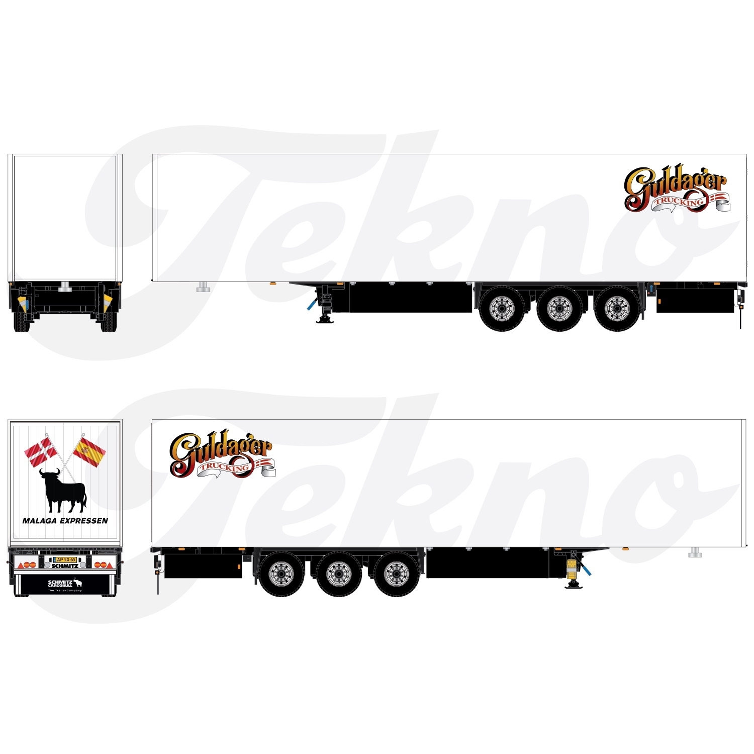 87649 - Tekno - boxtrailer 3axle  - Guldager - DK -