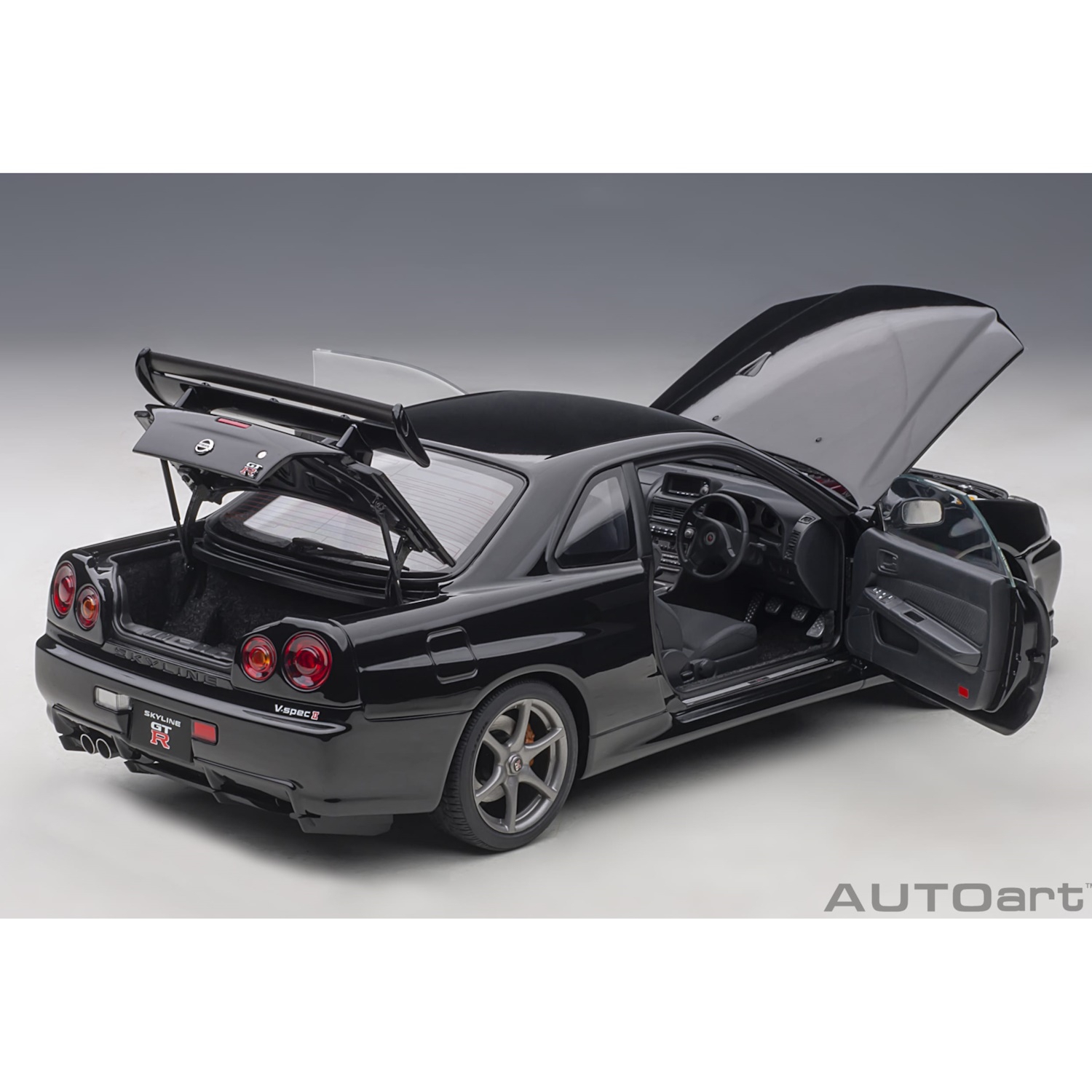 73407 - Autoart - Nissan Skyline GT-R (R34) V-spec II, schwarz metallic