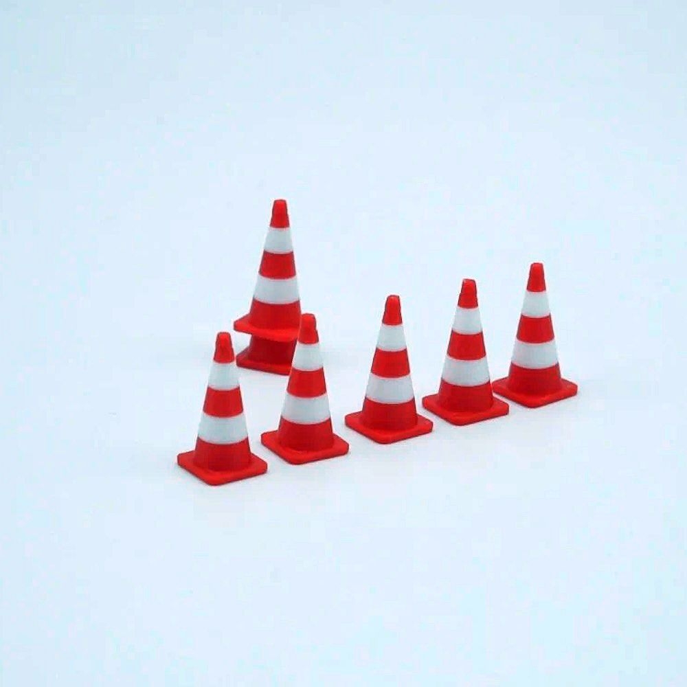 150061 - 3D-Druckfactory - Traffic cones / pylons, high, stackable, red/white - 20 pieces