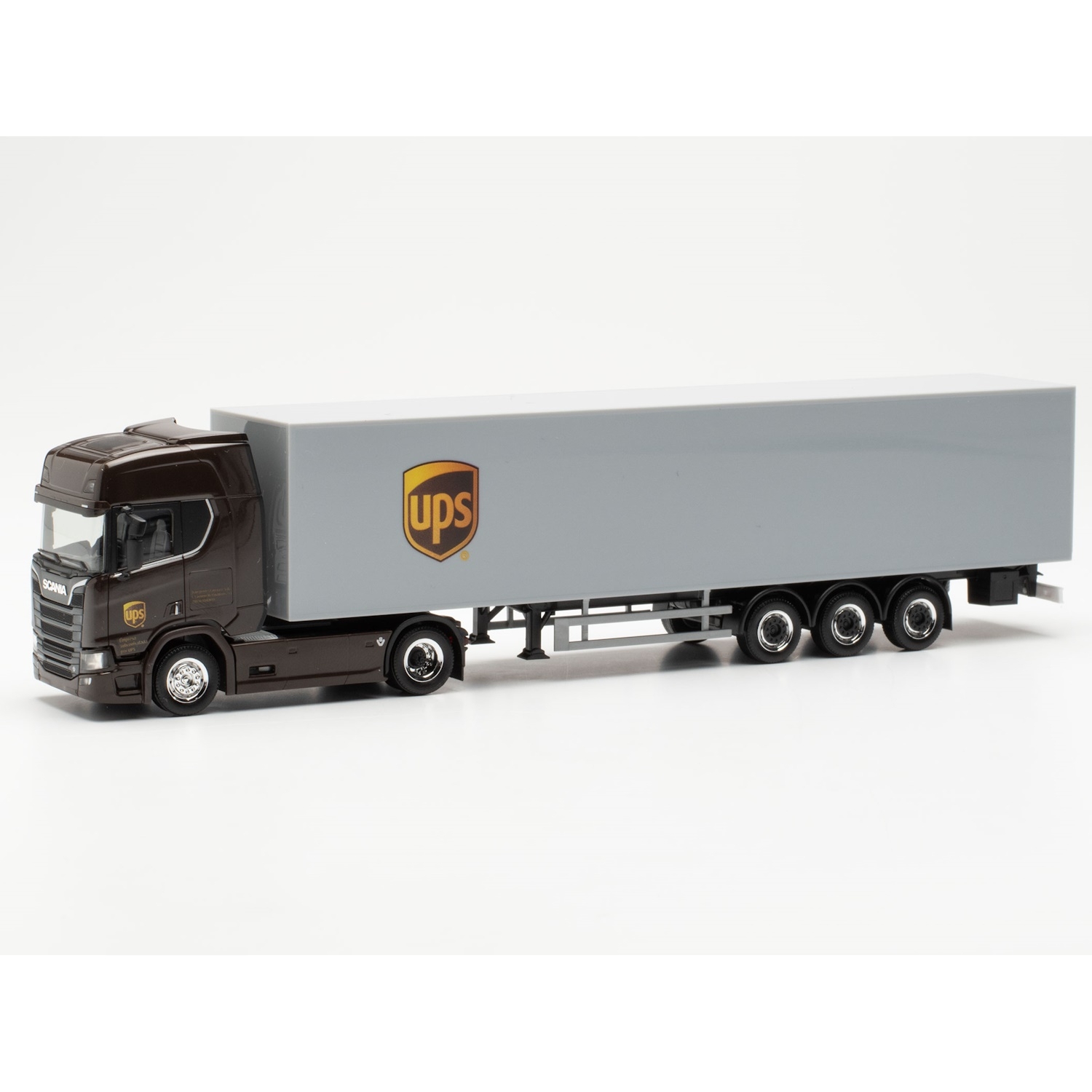 317009 - Herpa - Scania CR Highline Kombi mit 2 Kofferauflieger "UPS Spanien" ES