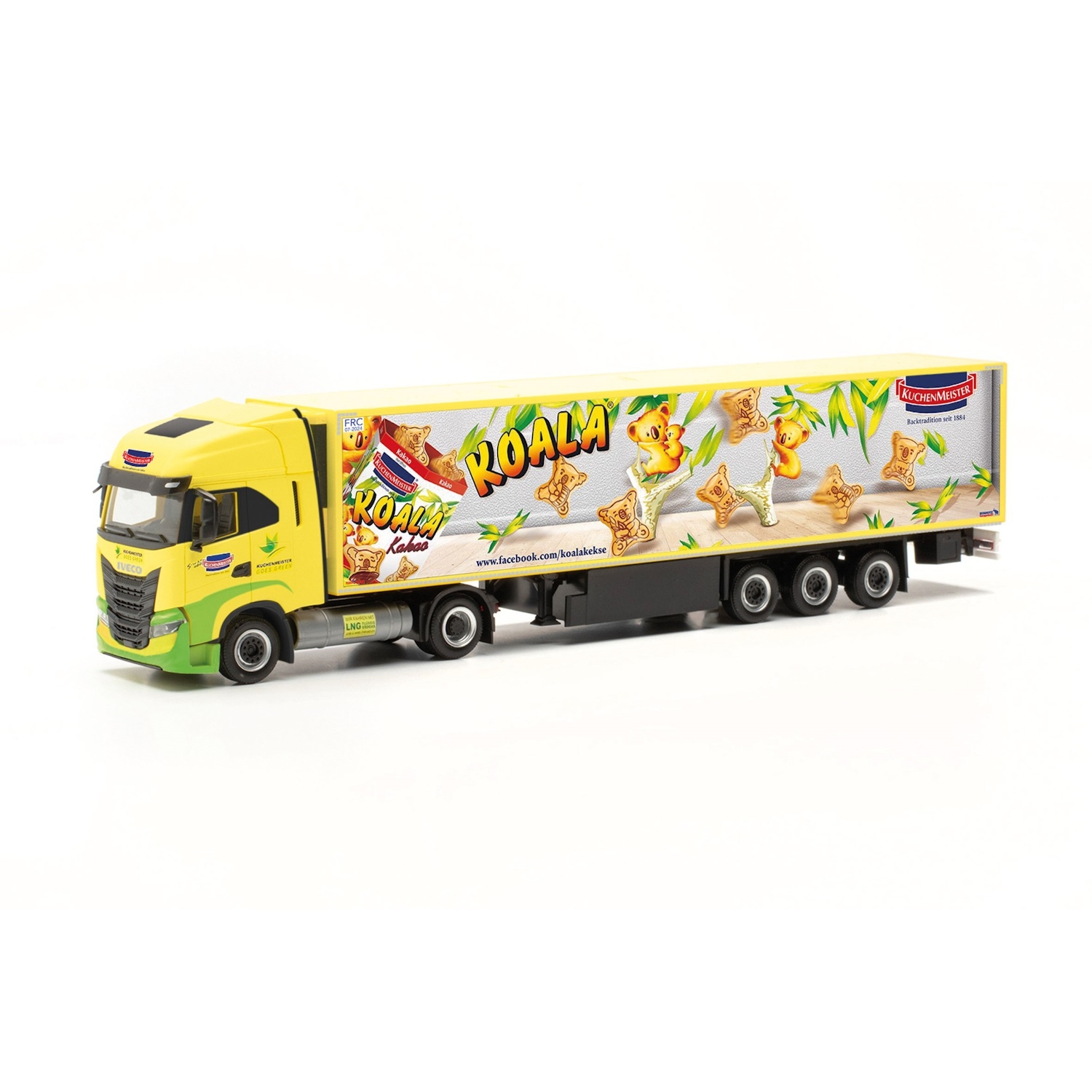 317207 - Herpa - Iveco S-Way AS LNG  with reefer box semitrailer "Kuchenmeister"