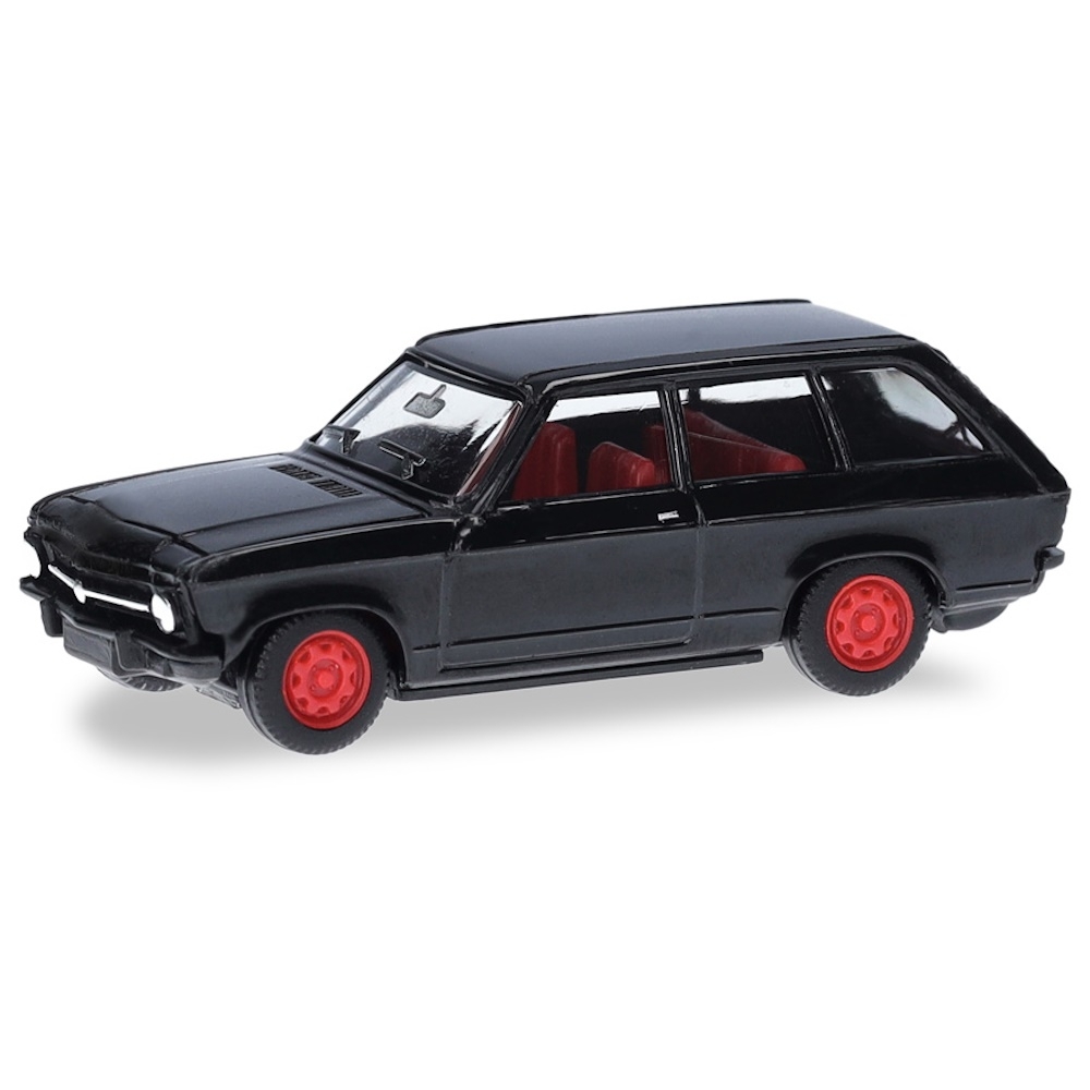 956529 - Herpa - Opel Ascona A Voyage  "75 Jahre Herpa", schwarz/rot