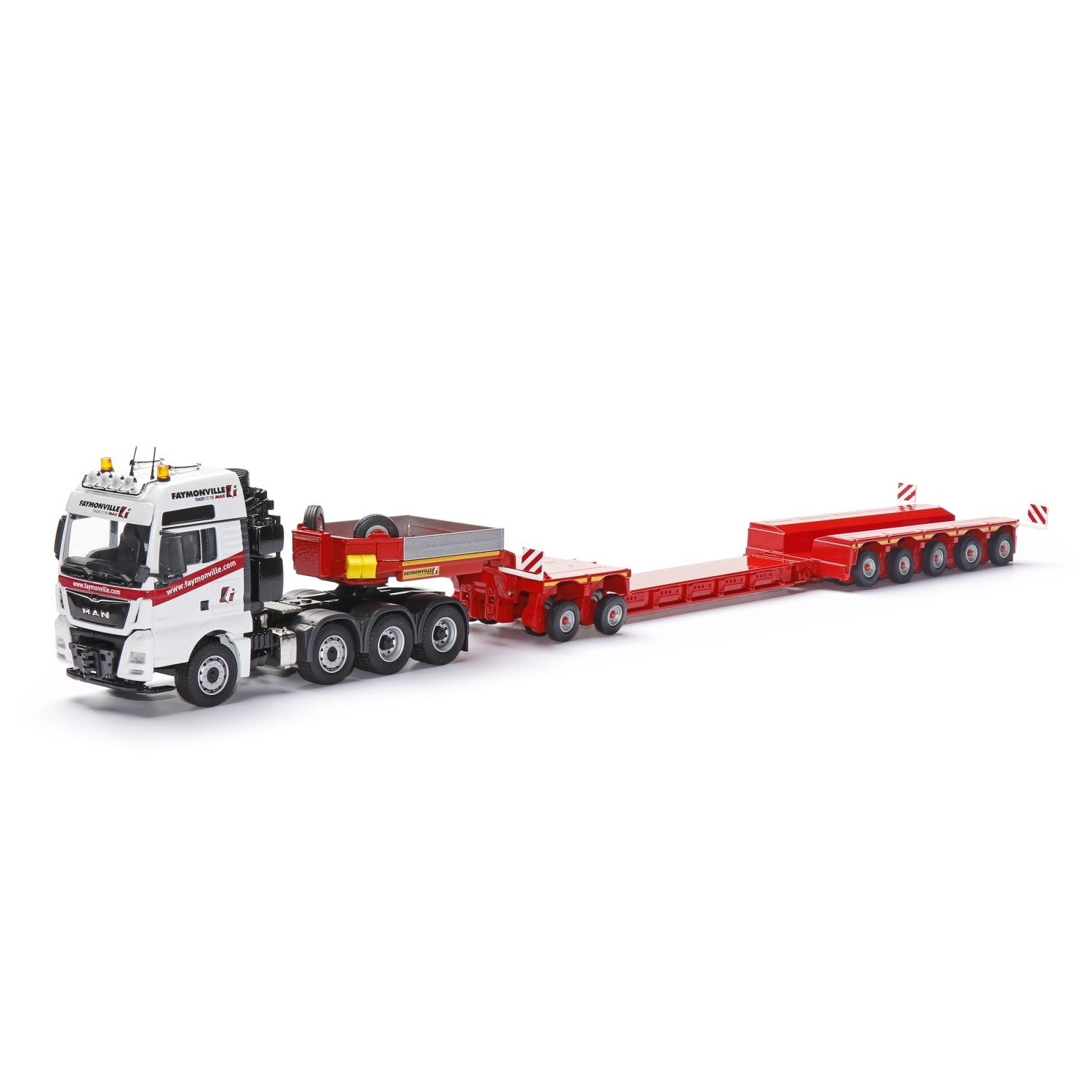 76213/01 - Conrad - MAN TGX XXL 4axle mit 2;3/5 axle low loader - Faymonville Variomax