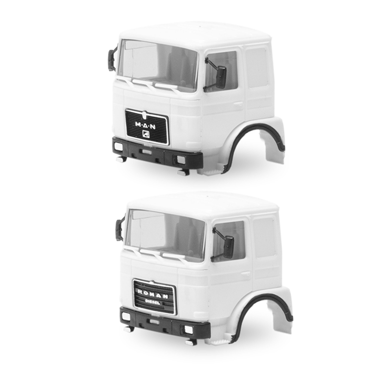 085786 - Herpa parts service - MAN / Roman Diesel cab, white - 2 pieces