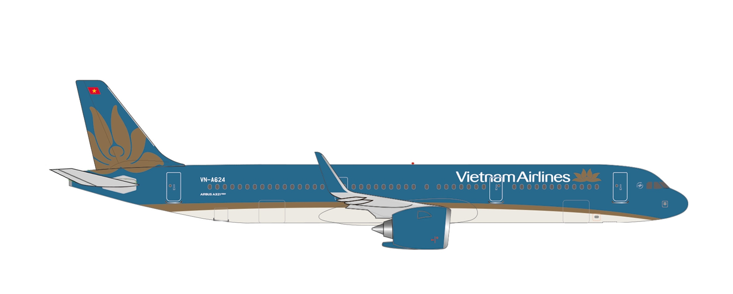 537919 - Herpa Wings - Vietnam Airlines Airbus A321neo - VN-A624 -