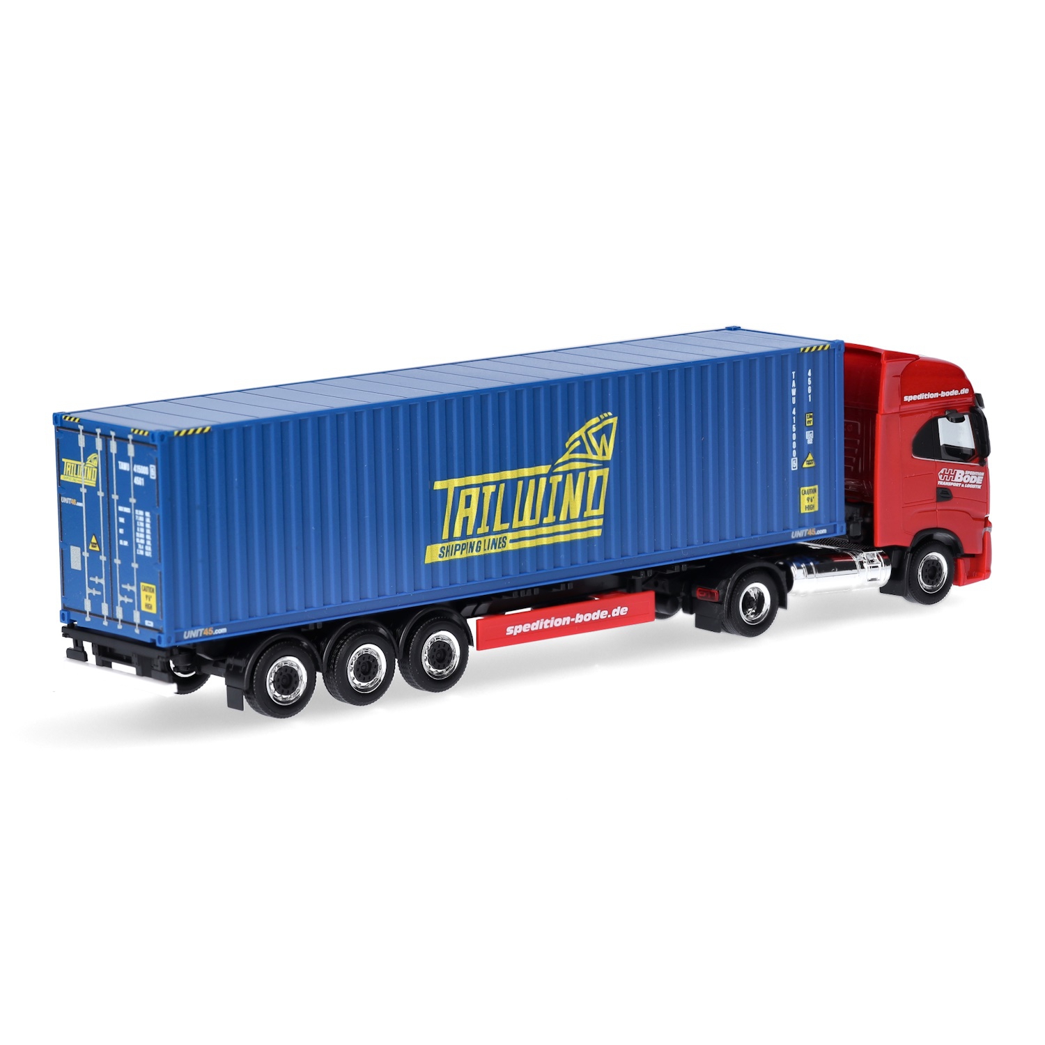 317368 - Herpa - Iveco S-Way AS LNG  40ft. Container-Sattelzug "HH Bode / Tailwind"