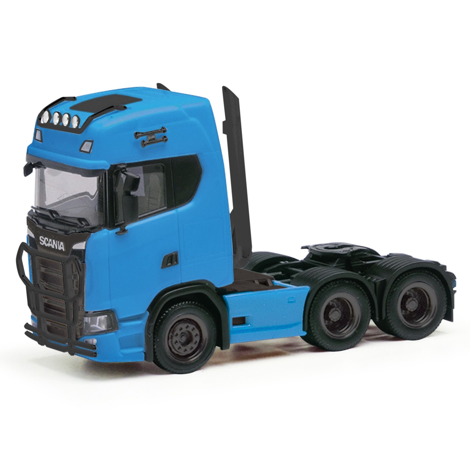 314053-004 - Herpa - Scania CS Highline 6x4 Zugmaschine, himmelblau mit schwarzen Anbauteilen