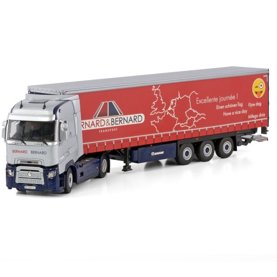 01-4171 - WSI - Renault T High 4x2 with curtainside trailer 3axle  - Bernard & Bernard - F -