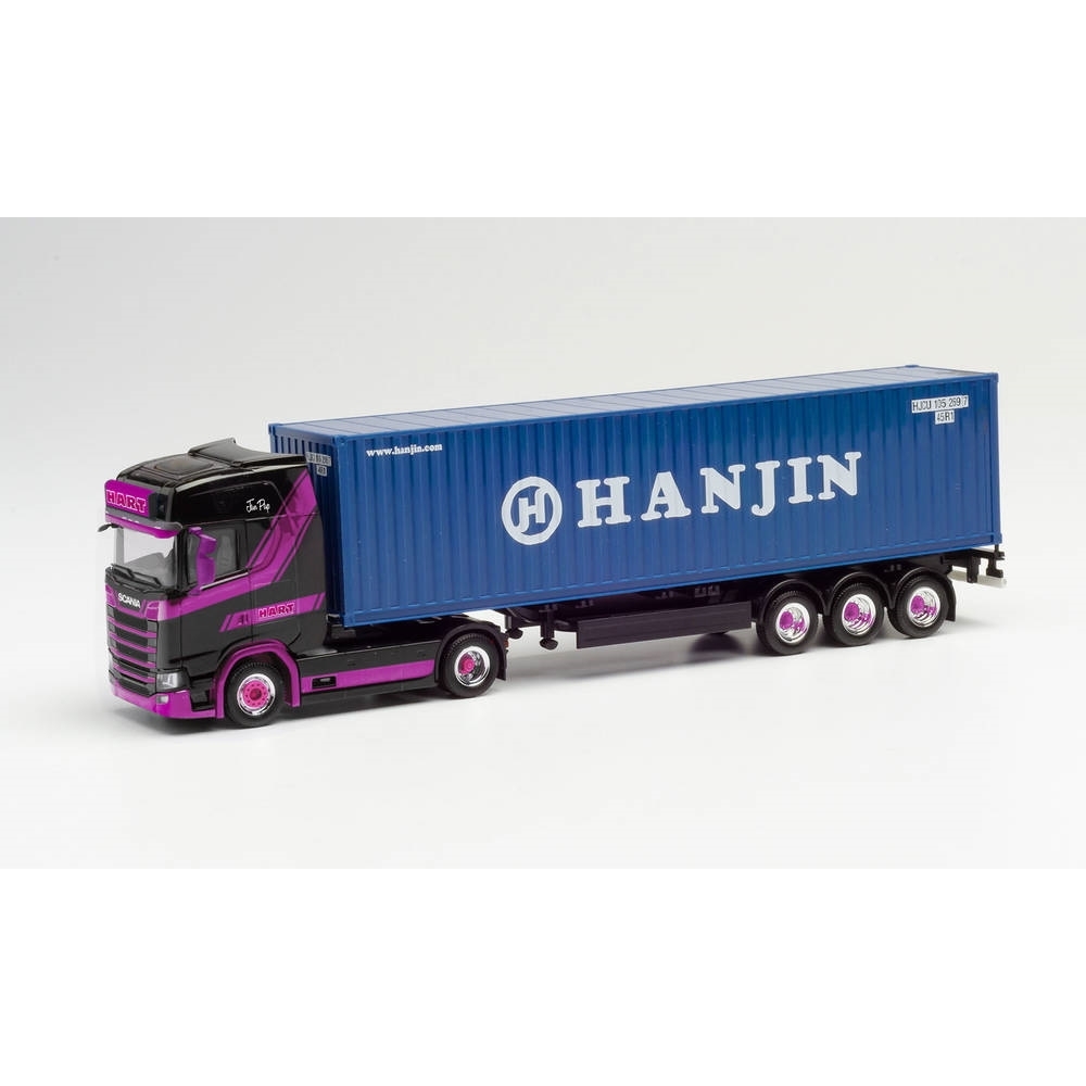 313155 - Herpa - Scania CS Highline  40ft. HC Container-Sattelzug  "Hart / Hanjin" NL