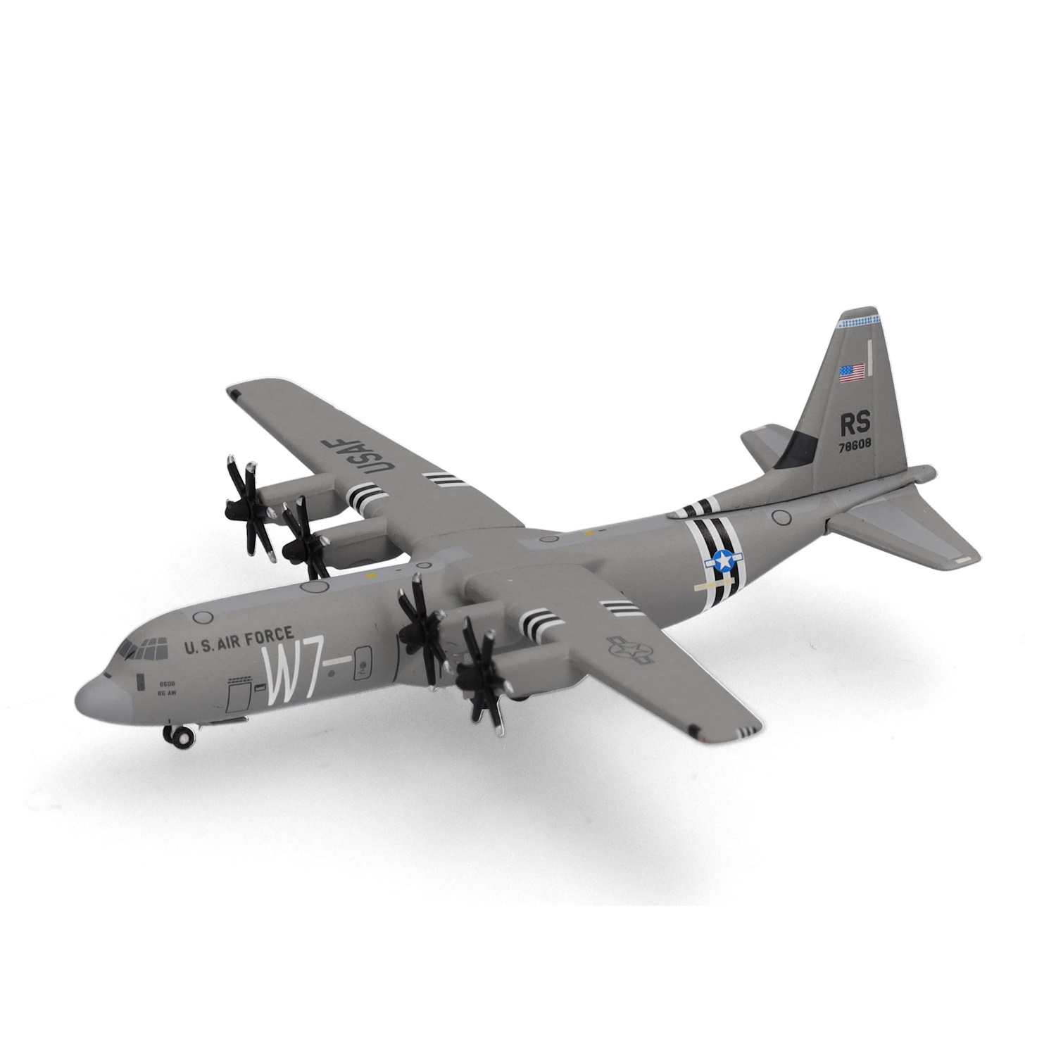 537452 - Herpa Wings - U.S. Air Force C-130J-30 Super Hercules - 07-8608 - Ramstein Air Base