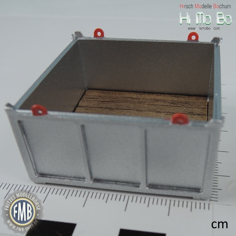 5008014 - Himobo - Transportbox 45x45x17mm with real wood and stackable - silver -