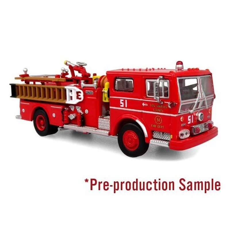 87-1229 - Iconic Replica - Ward LaFrance  Ambassador `1973  "Los Angeles County F.D. / Engine 51"