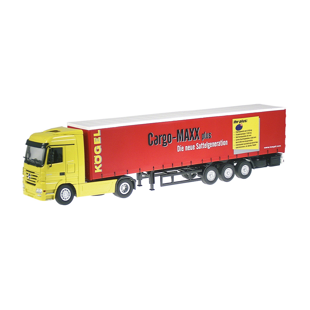 555/0 - NZG - MB Actros LH curtainside trailer - Cargo Maxx