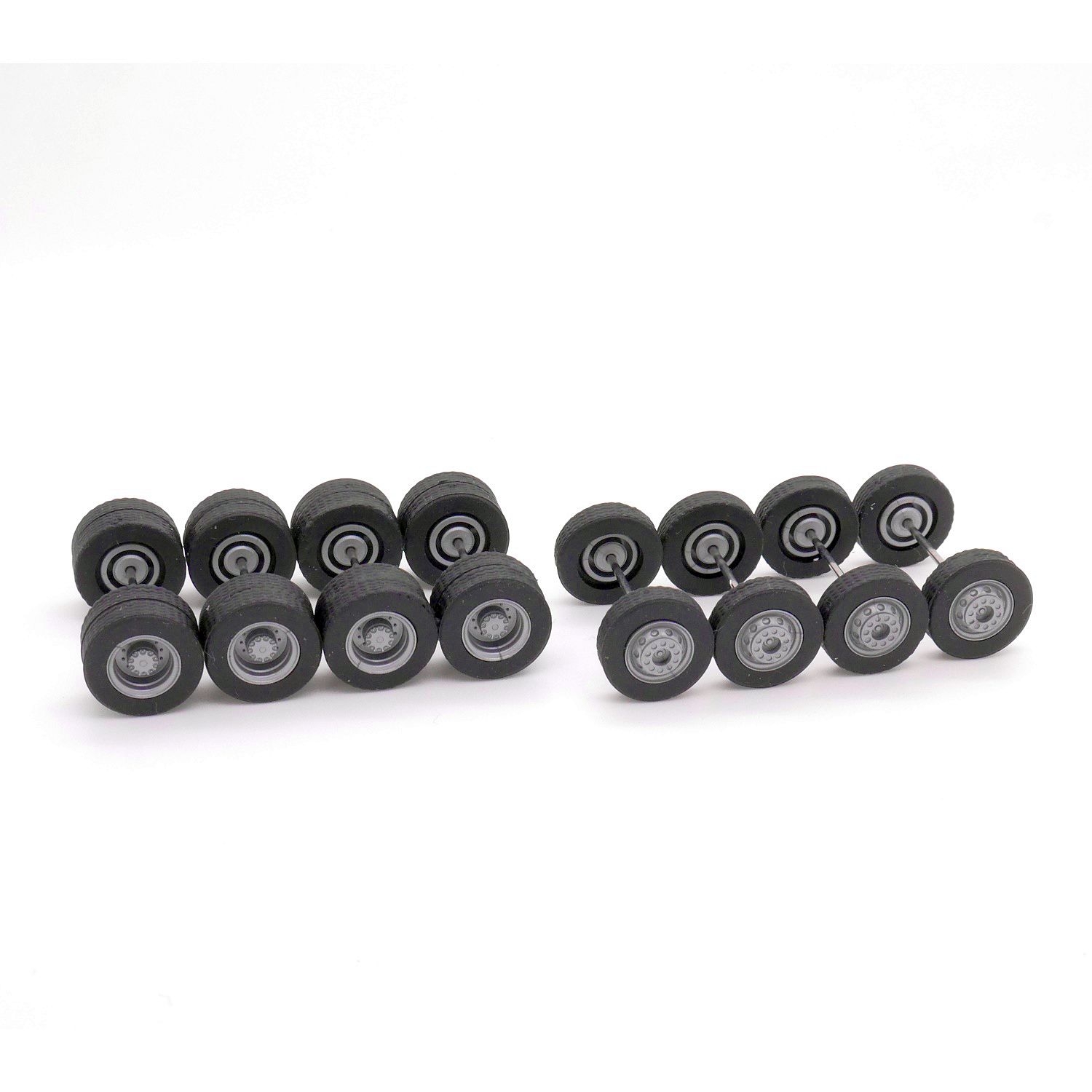 EM0360 - Elbe-Modell - Road profile wheel set (4x steering and drive axles each)