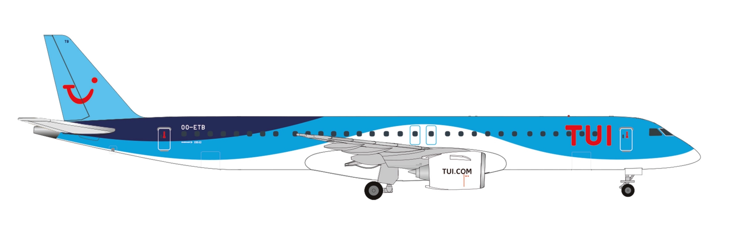 537858 - Herpa Wings - TUI Airlines Belgium Embraer E-195-E2 - OO-ETB -