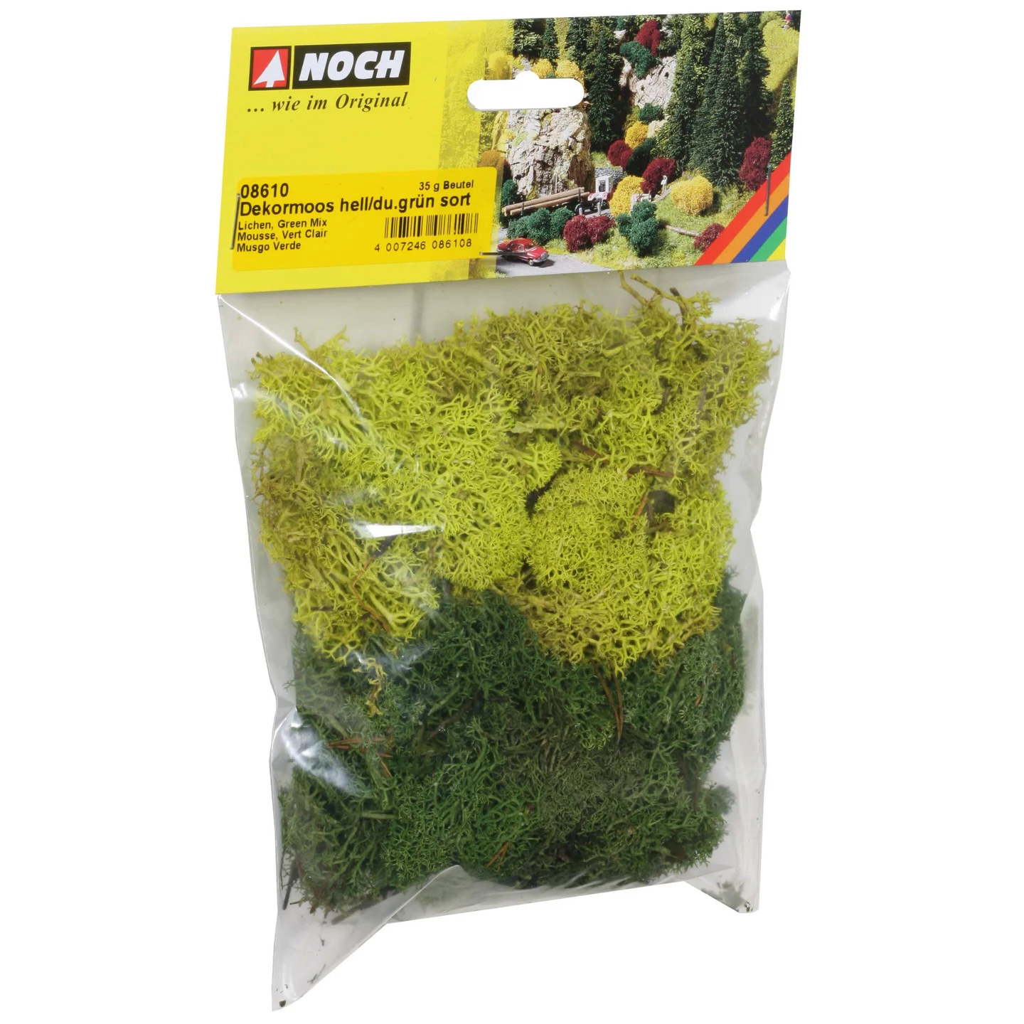 08610 - NOCH - Lichen, green mix assorted - 35g bag