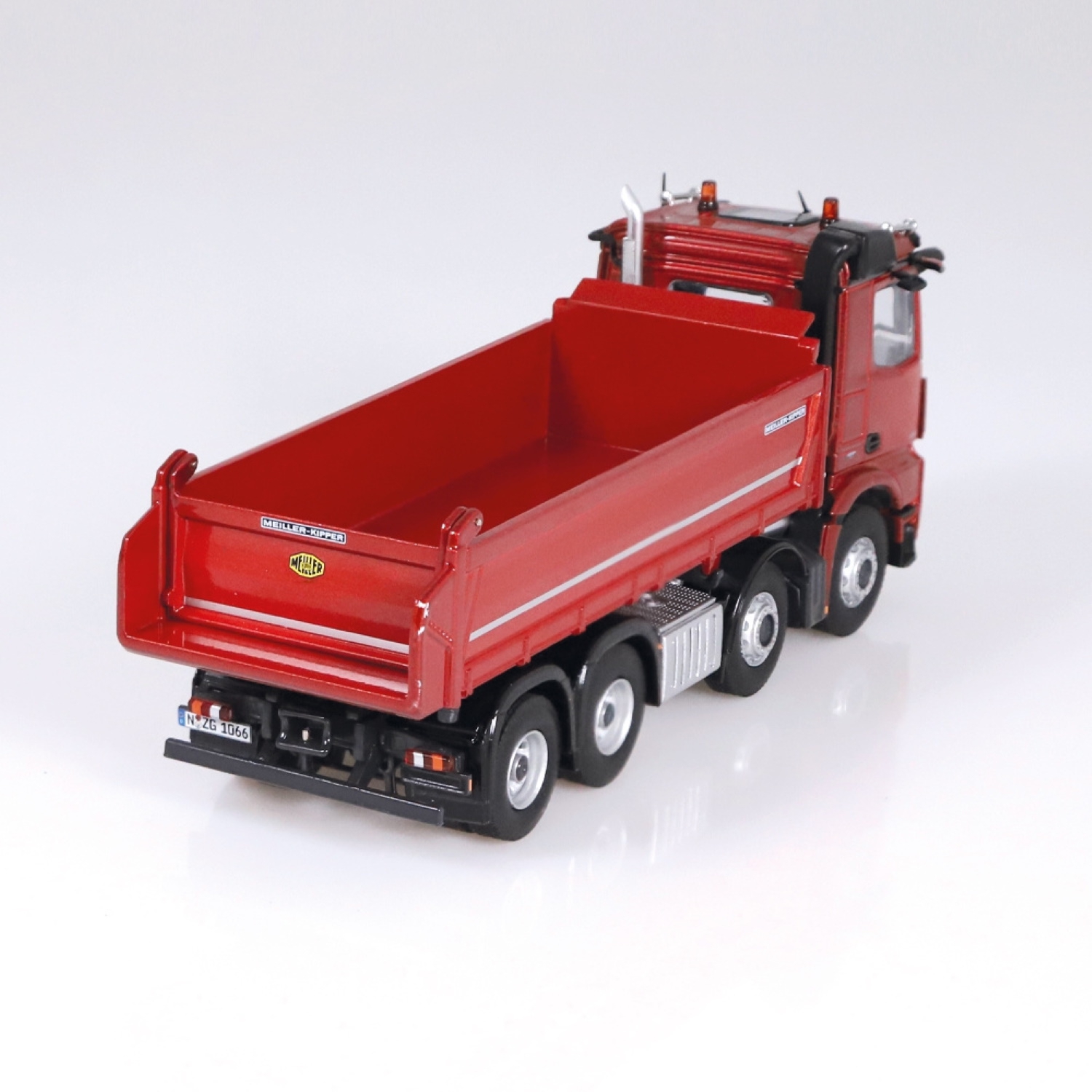 1066/10 - NZG - Mercedes-Benz Arocs M 8x4 Meiller Kipper - rot metallic-