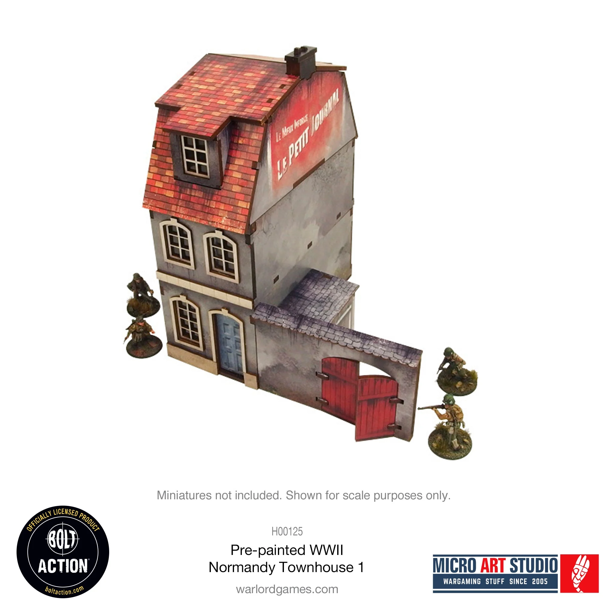 H00125 - Bolt Action - Normandy Townhouse 1 - prepaint - Terrain - Tabletop