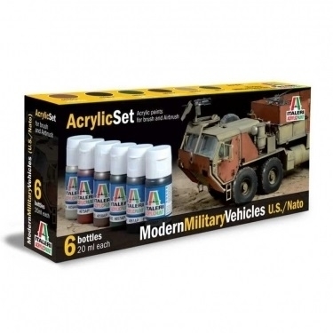 442 - Italeri - Acryl Farb Set - Moderne Militärfahrzeuge -