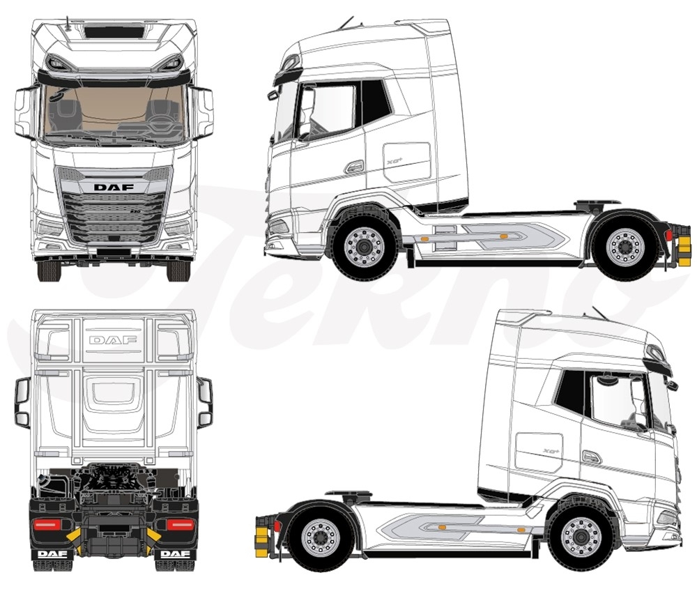 85243 - Tekno - DAF XG+ truck tractor 2axle  white