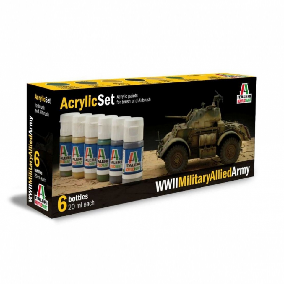 440 - Italeri - Acryl Farb Set - WWII Military Allied Army