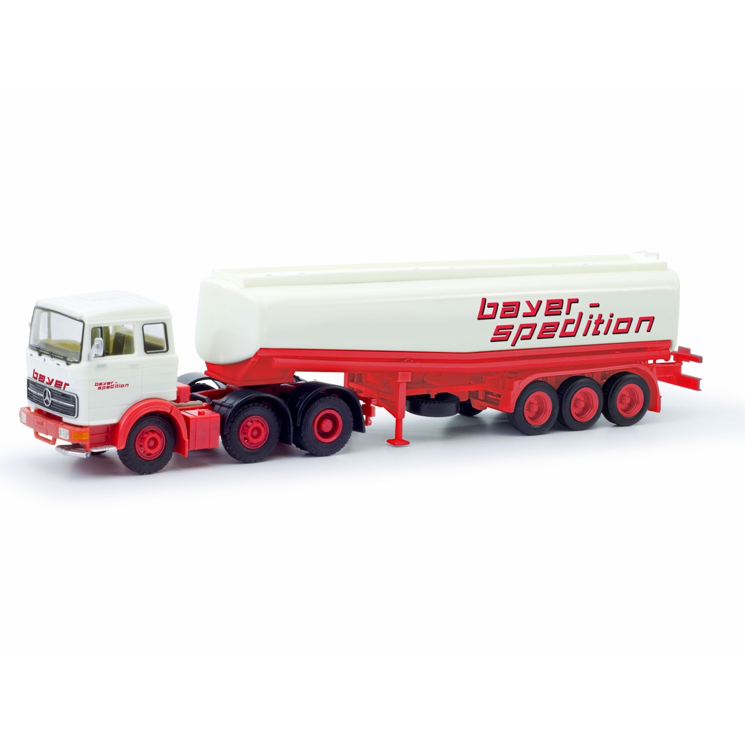 87MBS026284 - Herpa - Mercedes-Benz LPS 2032 with fuel tank semitrailer  "Bayer Spedition"