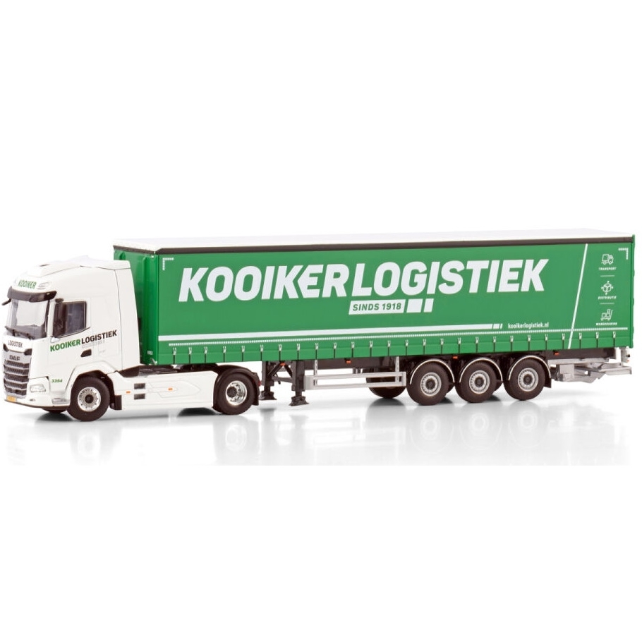 01-4225 - WSI - DAF XF SH X2 with curtainside trailer 3axle  - Kooiker - NL -